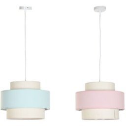 Taklampa DKD Home Decor 40 x 40 x 30 cm Grön Ljusrosa 50 W (2 antal)