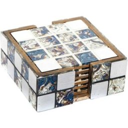 Underlägg DKD Home Decor Harts Trä MDF (6 pcs)