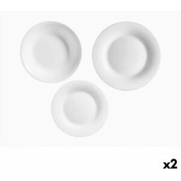 Servissats Vivalto Vit Opalinglas (2 antal)