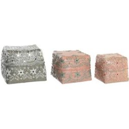 Uppsättning med Dekorativa Lådor DKD Home Decor Multicolour Bambu Boho (3 Delar)