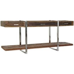 Mottagare DKD Home Decor Brun Silvrig 180 x 44 x 75 cm