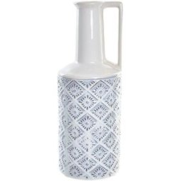 Vas DKD Home Decor Blå Vit Porslin Medelhavs 14 x 14 x 30 cm