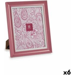 Fotoram Gift Decor Rosa Glas Plast (6 antal)