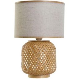 Bordslampa DKD Home Decor Brun Naturell Bambu 50 W 220 V 26 x 26 x 39 cm