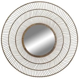 Väggspegel Home ESPRIT Naturell Tropiskt 110 x 2,5 x 110 cm