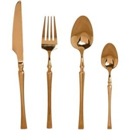 Bestick Home ESPRIT Gyllene Rostfritt stål 3 x 1,5 x 15 cm 16 Delar