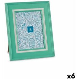 Fotoram Gift Decor Grön Glas Plast (6 antal)