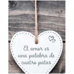 Hängdekoration Magnet & Steel El amor es una palabra de cuatro patas Hjärta 13 x 13 x 0,8 cm