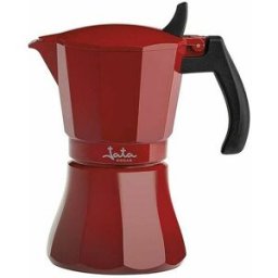 Italiensk Kaffepanna JATA Cafetera de inducción roja vulcano Röd Aluminium 6 Koppar (1 antal)