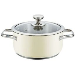 Kastrull med lock Haeger PA-20H.007A Beige Ø 20 cm