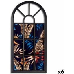 Fotoram för upphängning Gift Decor Svart Glas Plast Fönster (6 antal)