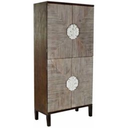 Skåp DKD Home Decor MB-179372 Mörkbrun Ljusbrun Gran Trä MDF 86 x 41 x 181 cm