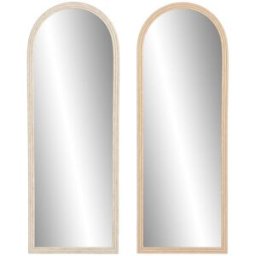 Väggspegel Home ESPRIT Beige Naturell Scandi (2 antal)