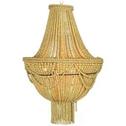 Taklampa DKD Home Decor Gul Brun Metall Trä MDF 40 W 50 x 50 x 73 cm