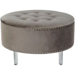 Sittpall DKD Home Decor Grå Silvrig Trä MDF 80 x 80 x 43 cm