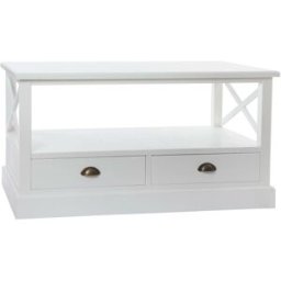 Soffbord DKD Home Decor Vit Trä (108 x 48 x 56,5 cm)