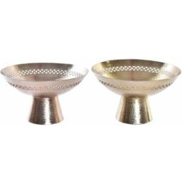Bordsdekoration DKD Home Decor Koppar Gyllene Aluminium 34 x 34 x 20 cm (2 antal)
