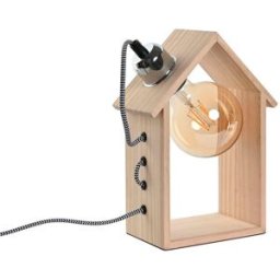 Bordslampa Home ESPRIT Brun Silvrig Naturell Trä Furu 50 W 220 V 18 x 10 x 25 cm