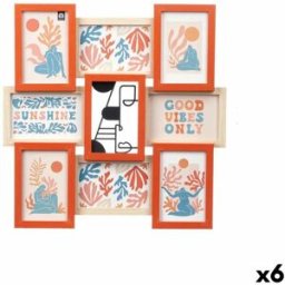 Fotoram Gift Decor Multicolour Metall Trä MDF (6 antal)