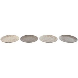 Tallriksset Home ESPRIT Brun Beige Porslin 27 x 27 x 2 cm