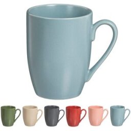 Set med 6 koppar Caison Multicolour Porslin 350 ml Mattfihish