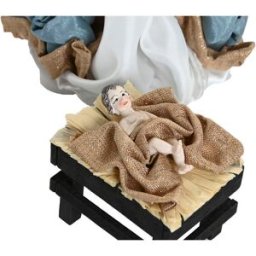 Julkrubba-set Home ESPRIT Blå Vit 20 x 15 x 30 cm (9 Delar)