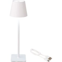 Bordslampa LED Lumineo 894378 Vit Metall 37 cm Laddningsbar