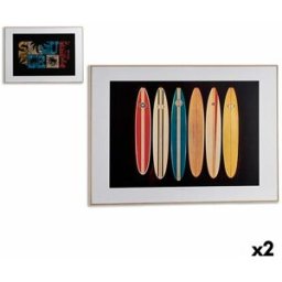 Kanvas Gift Decor Svart Surfing 81,5 x 3 x 121,5 cm (2 antal)