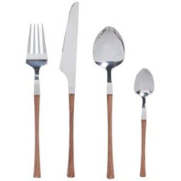 Bestick DKD Home Decor Naturell Silvrig Rostfritt stål (2,6 x 1 x 23 cm) (16 pcs)