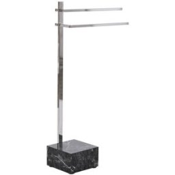 Handdukshängare golvmodell DKD Home Decor Silvrig MDF Stål (45 x 21 x 80 cm)