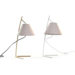 Bordslampa DKD Home Decor Gyllene Metall linne Vit 50 W Modern (25 x 31 x 57 cm) (2 antal)