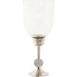 Ljusstakar DKD Home Decor 16 x 16 x 41 cm Silvrig Aluminium Akryl