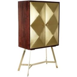 Skänk DKD Home Decor Gyllene Mörkbrun Akaciaträ Mangoträ 84 x 43 x 156,5 cm