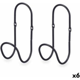 Klädhängare Gift Decor Svart Metall Set 2 Delar (6 antal)