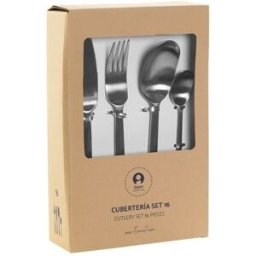 Bestick DKD Home Decor Gyllene Silvrig Rostfritt stål 16 Delar 6 x 2 x 22,8 cm