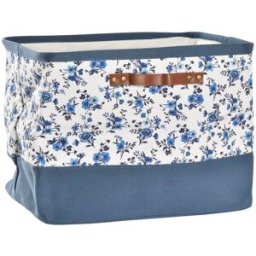 Förvaringslåda DKD Home Decor Blå Vit 40 x 30 x 30 cm