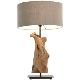 Bordslampa Home ESPRIT Svart Beige Naturell 50 W 220 V