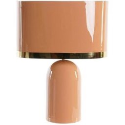 Bordslampa DKD Home Decor Rosa Gyllene Metall Järn 50 W (37 x 21 x 52 cm)