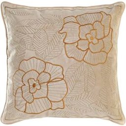 Kudde DKD Home Decor Gyllene 45 x 10 x 45 cm Virágok