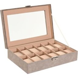 Smyckeskrin Home ESPRIT Grå Mörkgrå Polyuretan Trä MDF 29,5 x 20 x 8 cm