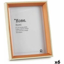 Fotoram Gift Decor Vit Brun Glas Trä MDF (6 antal)
