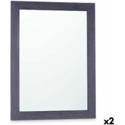 Väggspegel Gift Decor Blå 60 x 80 cm 60,4 x 80,4 x 2 cm Trä MDF Rektangulär (2 antal)