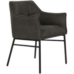 Stol DKD Home Decor Svart Mörkbrun Mörkgrå 60 x 60 x 84 cm