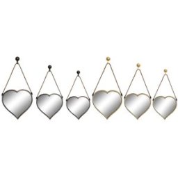 Spegelspel DKD Home Decor Scandi Glas Svart Gyllene polypropen (26 x 3 x 26 cm) (2 antal)