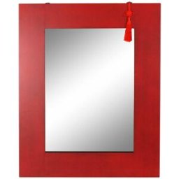 Väggspegel DKD Home Decor Svart Röd Orientalisk 70 x 2 x 90 cm