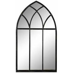 Väggspegel DKD Home Decor Svart Fönster 36 x 2 x 65 cm (65 Delar)