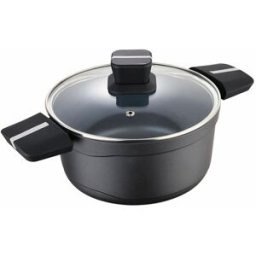 Kastrull med lock San Ignacio Bistro SG6426 Svart matt Ø 24 x 12 cm 4 L