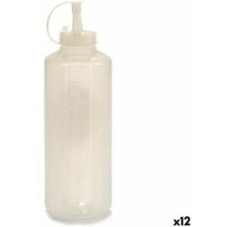 Såsburk Kinvara Transparent Plast 1 L 8 x 25 x 8 cm (12 antal)