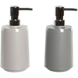 Tvåldispenser DKD Home Decor Beige Grå Kräm polystyren 8 x 8 x 18 cm (2 antal)