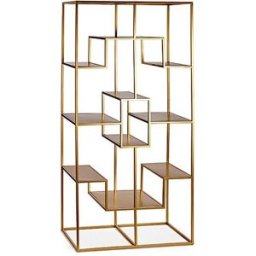 Bokhylla Gift Decor BIG-S3605004 Gyllene Metall 45 x 200 x 100 cm